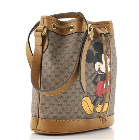 gucci and mickey mouse bag|gucci mickey mouse bucket bag.